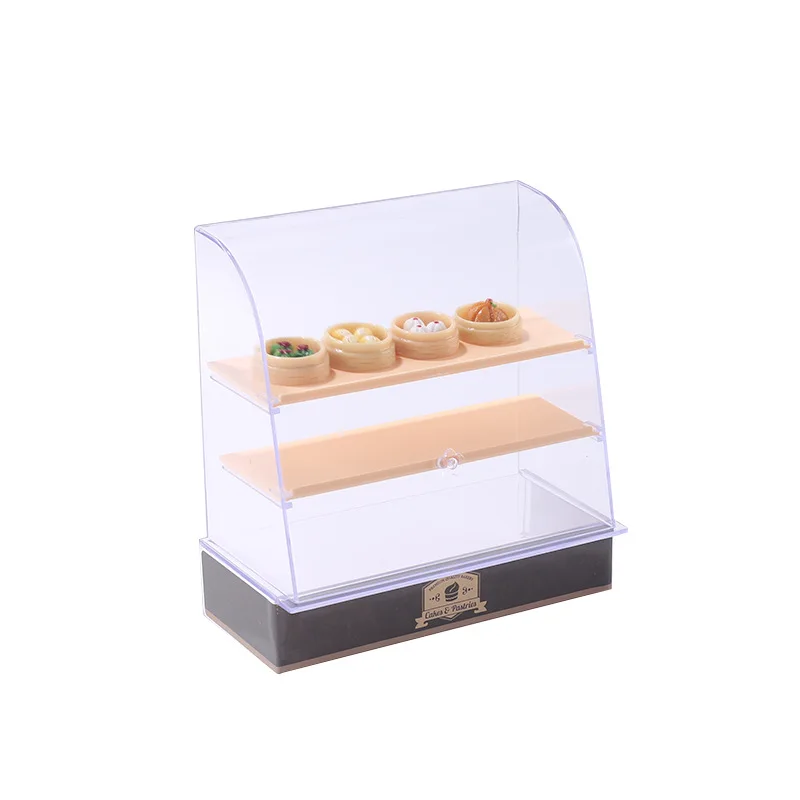 1:12 Dollhouse Cake Cabinet Dessert Shelves Miniature Food Play Miniature Toys Mini Model Play House Hand DIY Small Ornaments