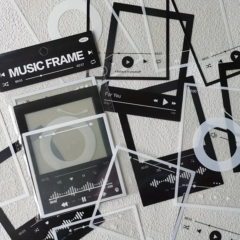 15 pcs vintage photos film frame PET sticker packaging DIY diary garbage diary decorative labels stickers album scrapbook