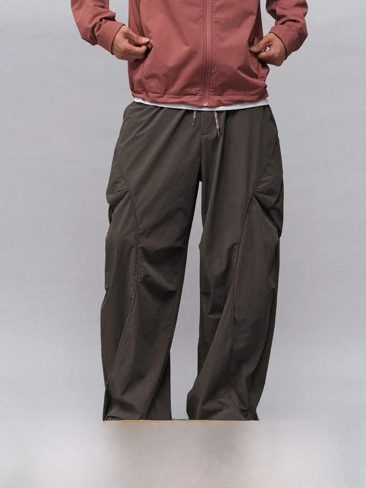 

Outdoor Lightweight Cargo Pants Waterproof Multi-ket Hiking Casual Loose Fit Nylon Youthful Autumn Season Monterest