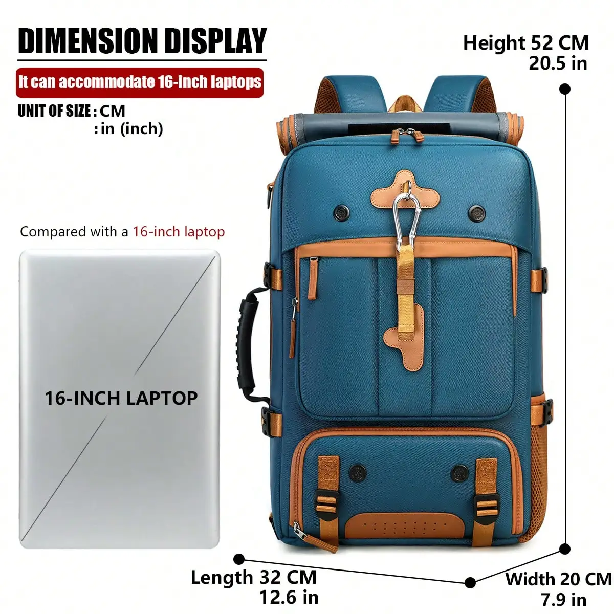 3‑In‑1 Large‑Capacity Business Travel Backpack, Multifunctional Convertible Design, Supports Single‑Shoulder & Crossbody Carry, Portable Durable Daypack for Men Women for Business Trips, Daily Commute, Office Work, Outdoor Weekend Travel & Short Getaways