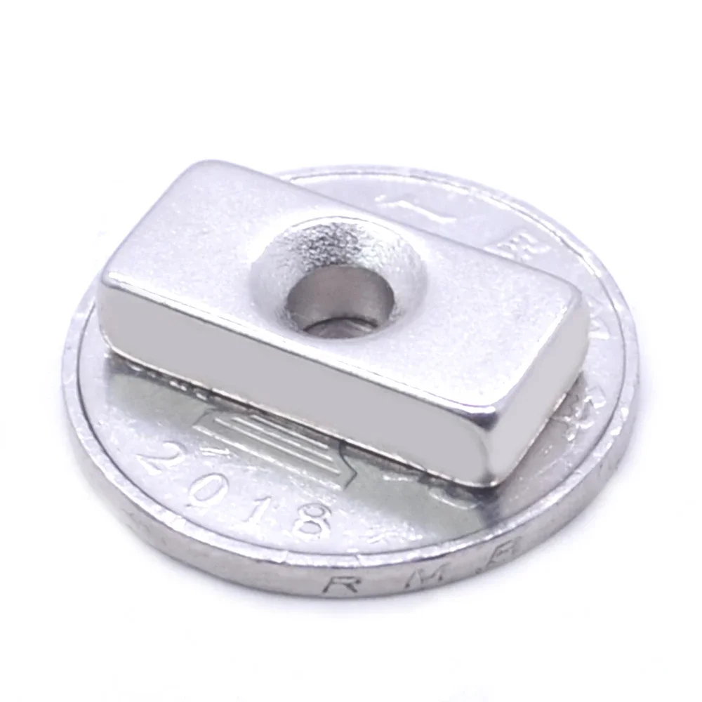 1/5/10/20/200pcs N35 Rectangular magnet f 20x10x4 mm hole 4 mm Super Strong Neodymium magnet 20*10*4 mm NdFeB magnet 20 x 10 x 4