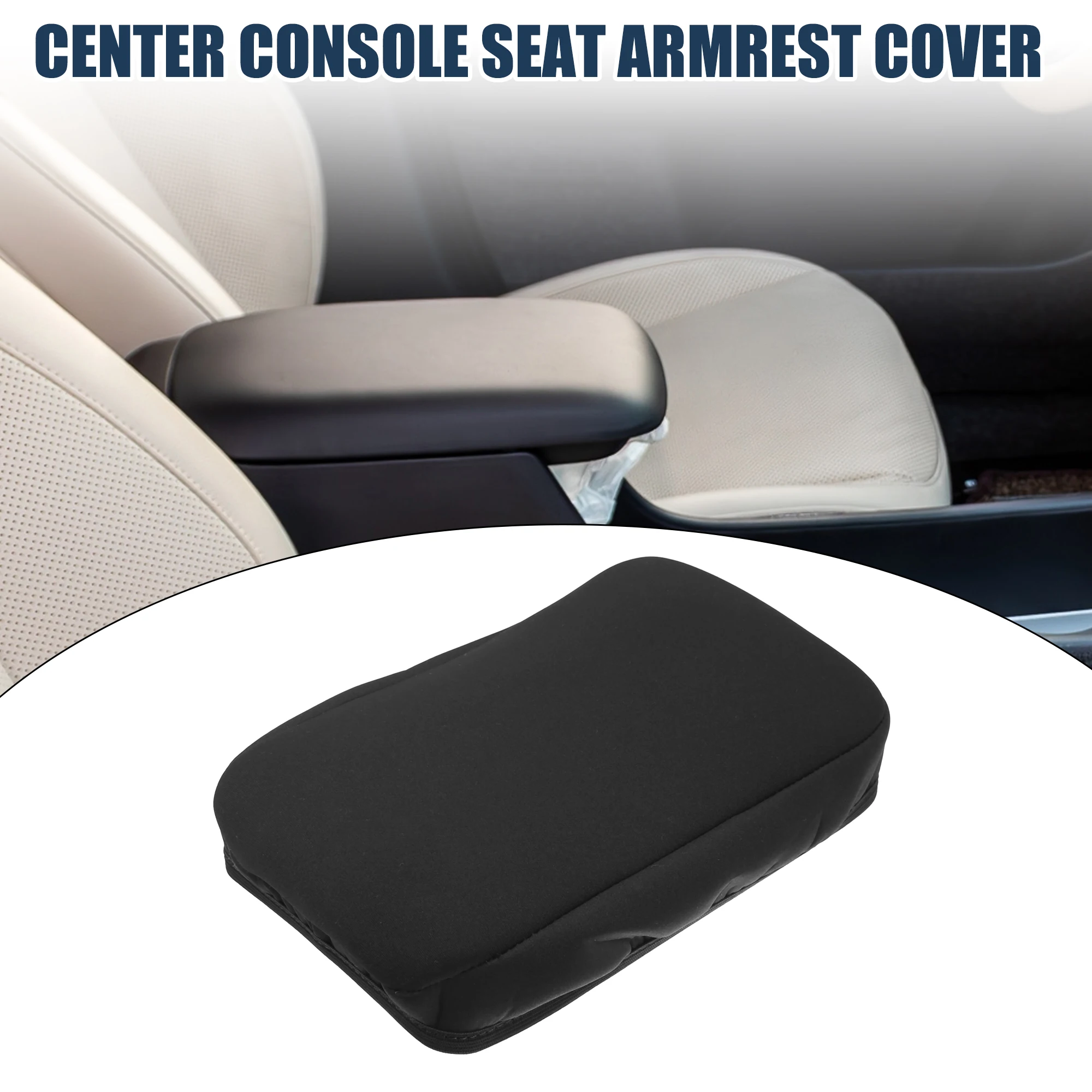 UXCELL Armrest Protector Cover Pad for Hyundai Kona 2018-2023 Neoprene Fabric Black