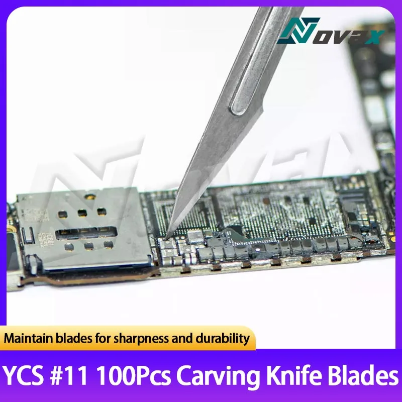 

Glue Scraping Carving Blade YCS #11 100Pcs for Mobile Phone Maintenance High Precision IC Chip CUP Engraving Repair Sharp Blades