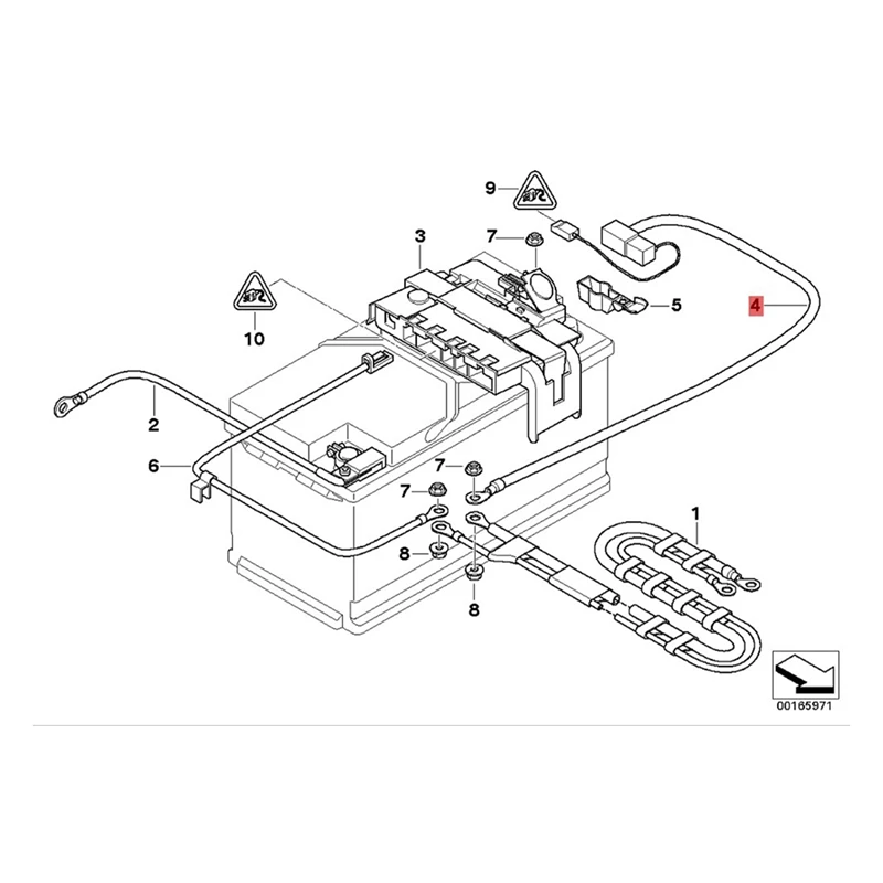 61129217017 Battery Positive Cable Battery Leads For BMW 1 Series 1' E87 LCI E87 E87 2008-2011