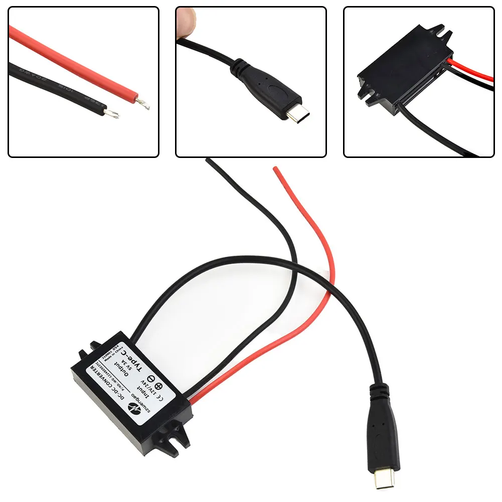 Step Down Converter High Performance Type C USB Smart Charger 12V 24V to 5V 3A15W Converter with Overvoltage Protection