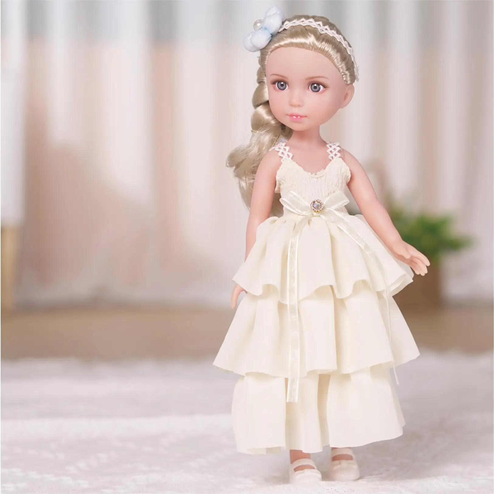 Girl\'s Full Vinyl Princess Doll with Clothes, Cute Madeup Doll, DIY Toys for Girl, Friend Gift, 14 Inch, 34cm, 1/6 BJD