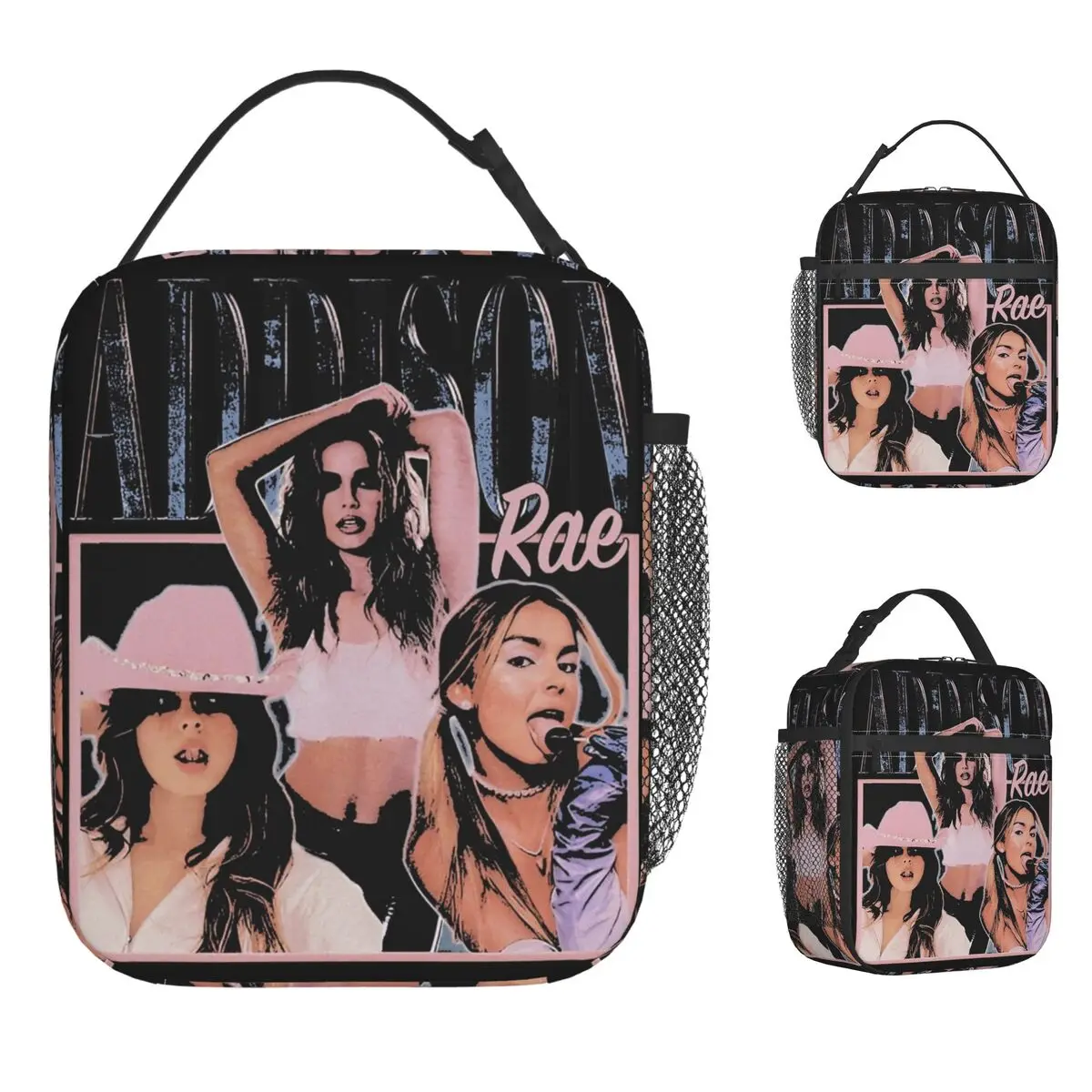 أديسون راي 2025 ألبوم جديد حقيبة الغداء صندوق غداء مريح الرجال السفر طباعة حقيبة للحفاظ على البرودة موضة أكسفورد الحرارية حمل حقائب اليد