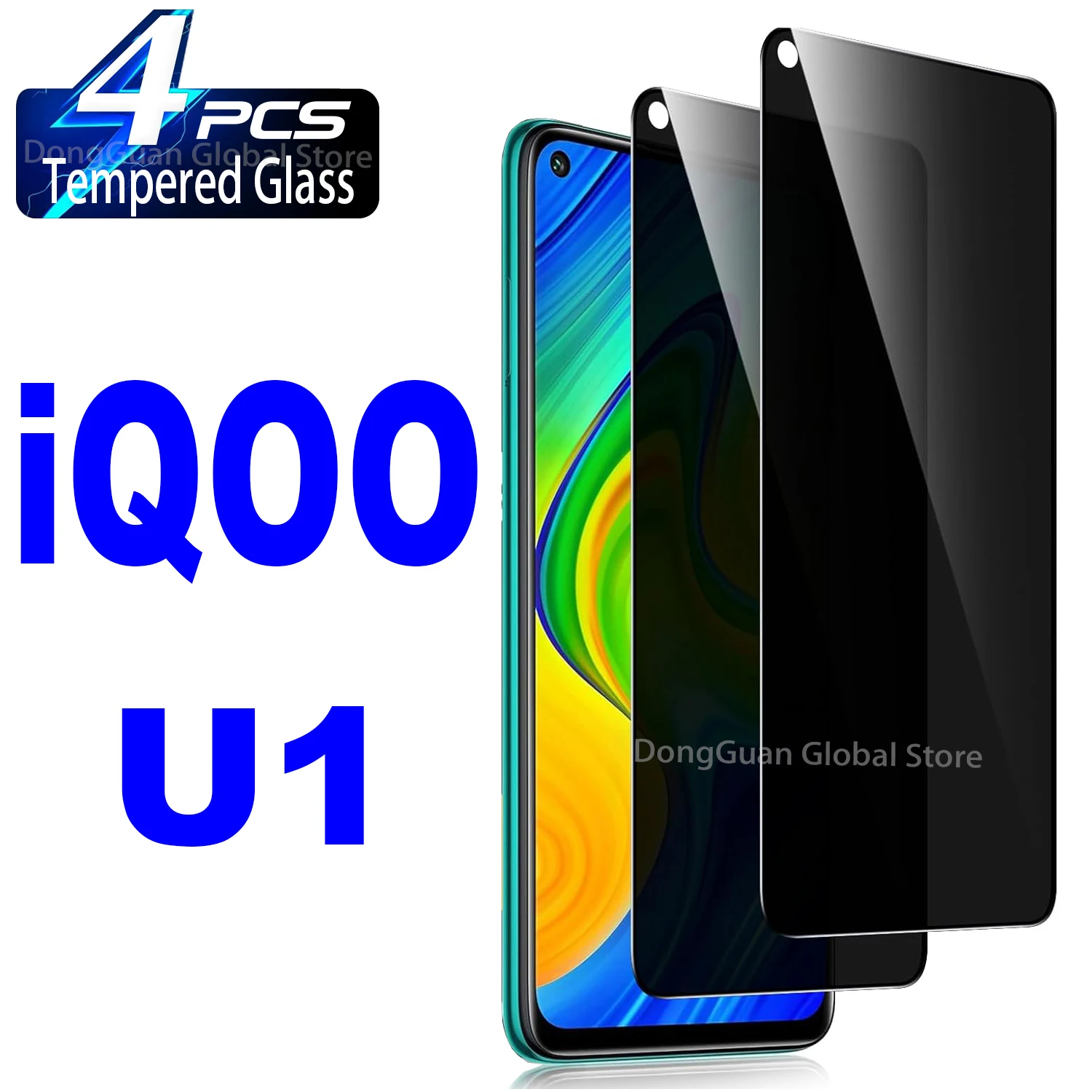 

For VIVO iQOO U1 Anti Spy Tempered Glass Protector Privacy Screen Glass Film