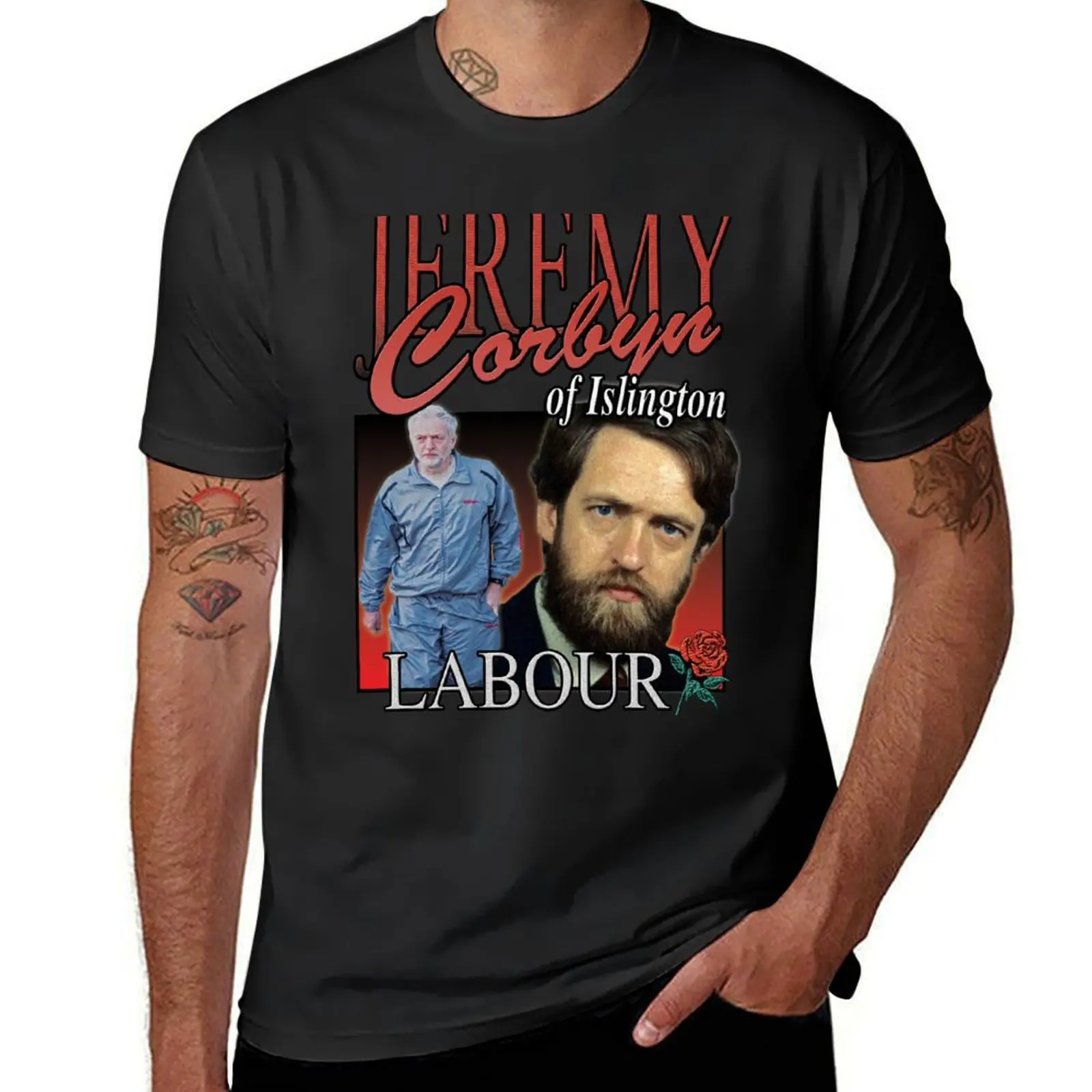 JEREMY CORBYN LABOUR VINTAGE Tee T-Shirt oversizeds Short sleeve tee graphics Men's cotton t-shirt