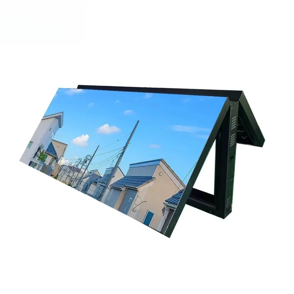 Outdoor P4 P5 P6 P8 Waterproof Double Sides Led Sign Fixed Installation LED Display Iron Cabinet Pole LED Screen Display