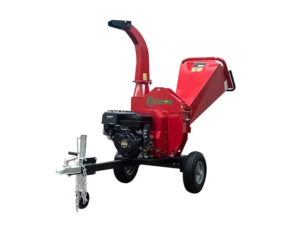 DGC154 15HP Branch Shredder & Wood Chipper Machine Engine-Powered Mobile Shredder Farm Factory 3T/h Capacity 1-Year Warranty