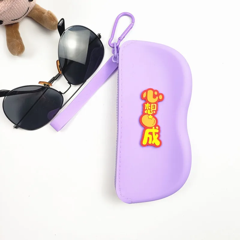 2025 Silikonowa torba na okulary z zamkiem błyskawicznym Wodoodporna torba na monety kosmetyczne Etui dla kobiet Dziewczęta Candy Color Dustproof Glasses B1