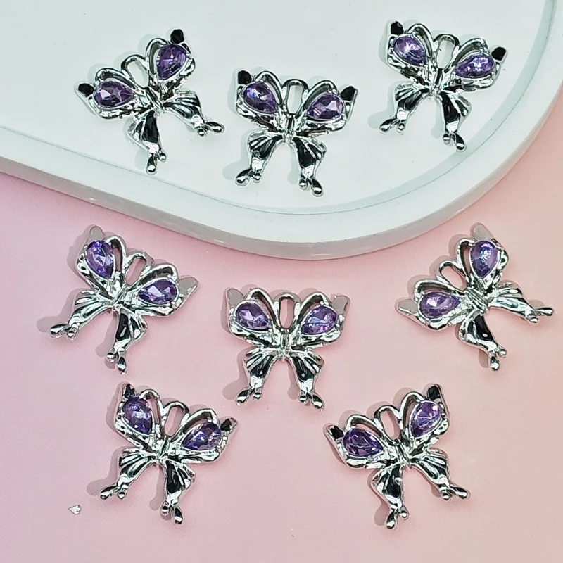 20PCS SET Light Luxury High-End Gold-Plated Butterfly Fashion Pendant DIY Handmade Accessories Earrings Bracelet Materials