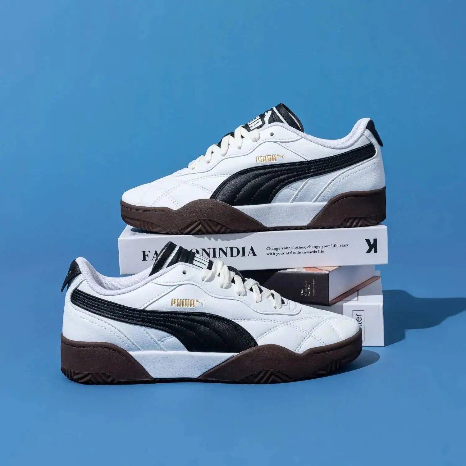 

New Puma Men's And Women's Sneakers, Tifosi Comfortable Casual With Gold-Stamped Logo On The Side, Travel Shoes 397454-02