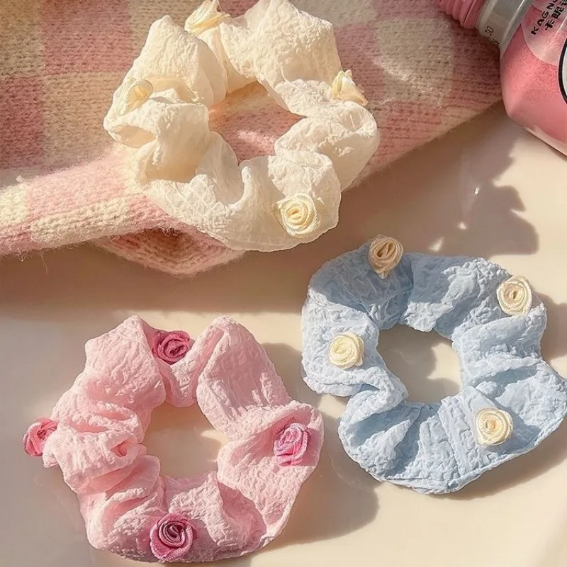 

Flower Hair Ring Female Mori Fresh High Elasticity Scrunchie Sweet Hair Accessories