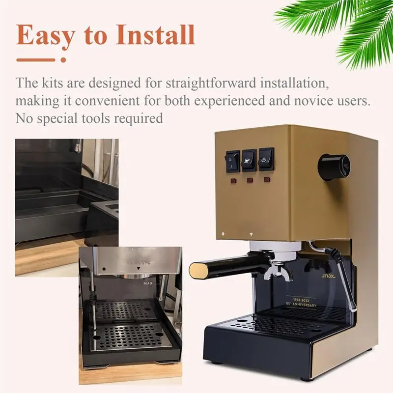 A70Z Fafa】Low Profile Thin Drip Tray & Hole Steam Tip & Spring Modification Kit, For Gaggia Classic Pro Espresso Coffee Machine