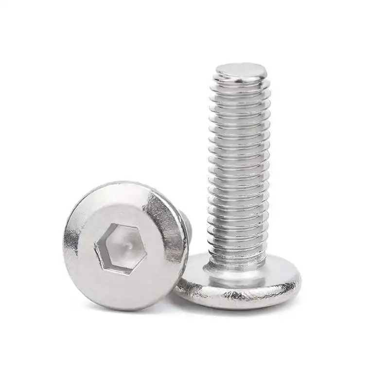 10pcs/lot 304 Stainless Steel Large Flat Hex Hexagon Socket Head Allen Screw M3 M4 M5 M6 M8 Furniture Screw Connector Joint Bolt