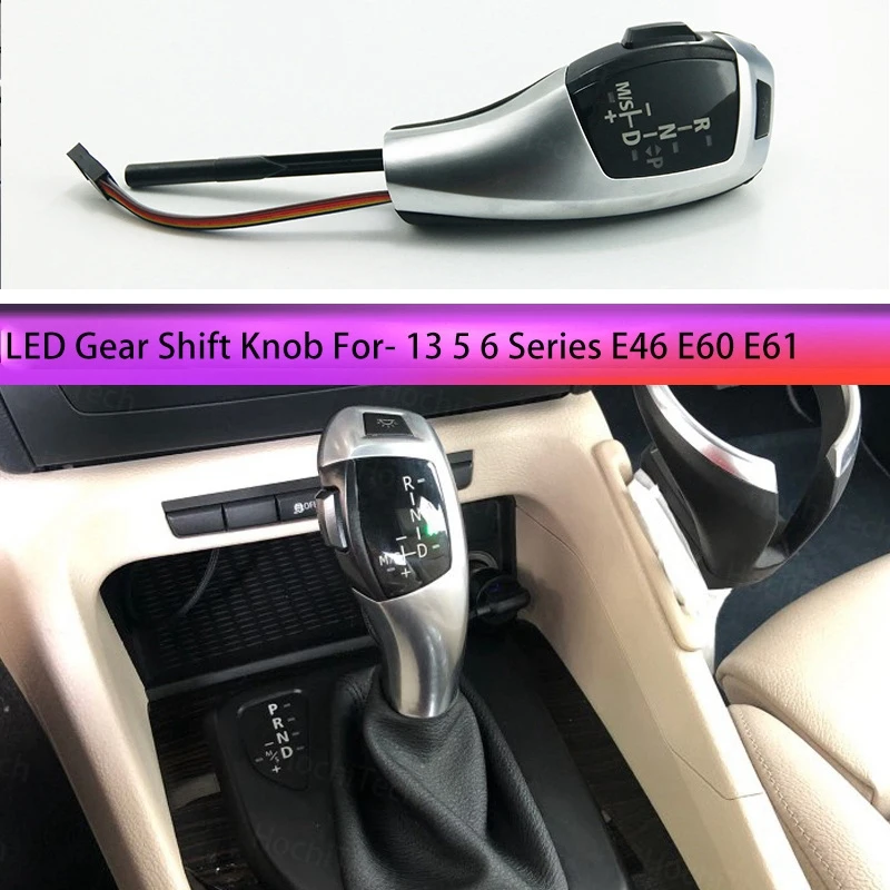 Car LED Gear Shift Knob Gear Stick For-BMW 1 3 5 6 Series E46 E60 E61