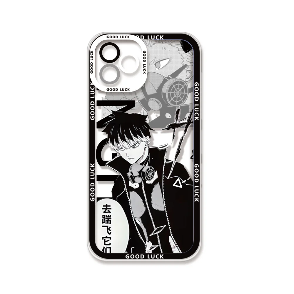 Kaiju NO.8 IPhone Case Narumi Gen Anime Goods for IPhone Silicone Case Black White Manga Style Hoshina Soshiro Phone Case Gift