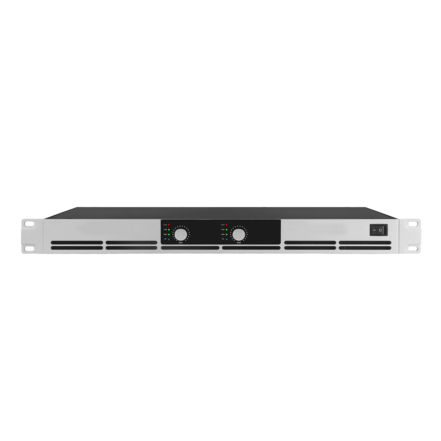 Professional 1U Class D 2500W Power Amplifier High-Digital 2 Channels for Stage Performance Audio Video & Lighting