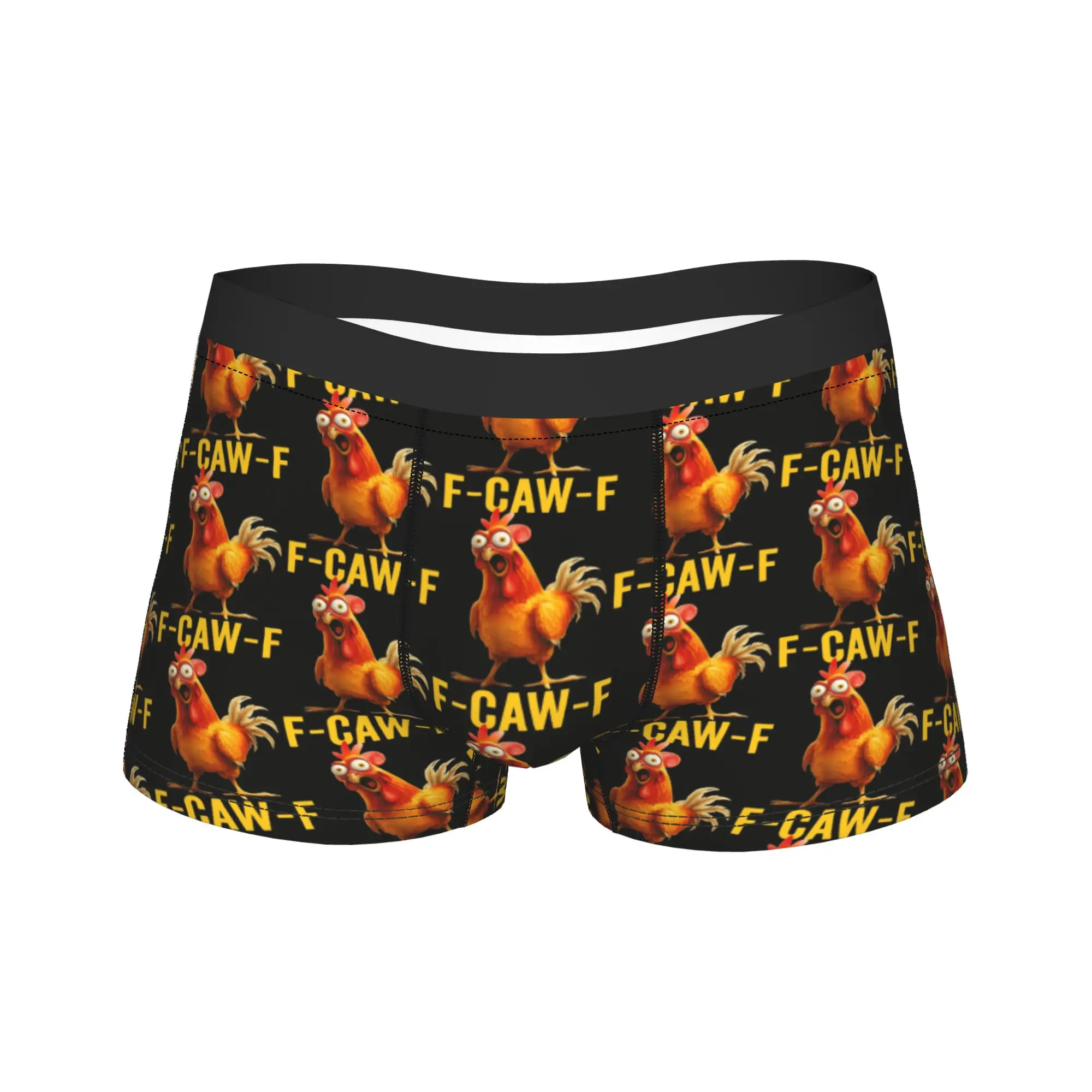 

Funny Chicken F-CAW-F Meme Underwear Comfortable Panties Custom Boxer Brief For Males Pouch Oversize Trunk