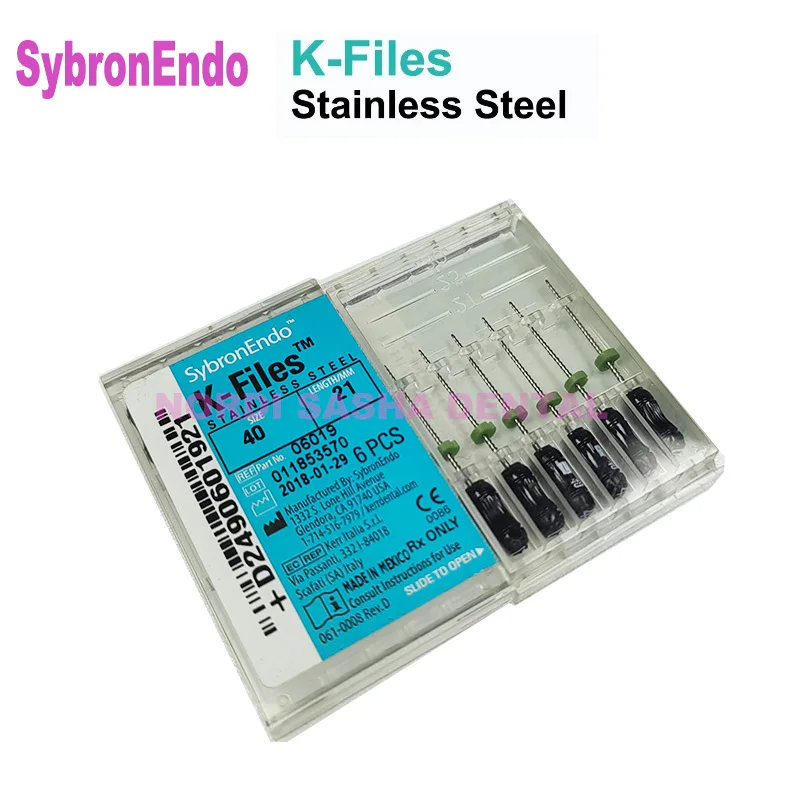 21mm/25mm Dental Hand Root Cannal Endo K File Stainless Steel Endodontic Root Canal K Files #6/8/10/15 Dentist Tools 3Box/LOT