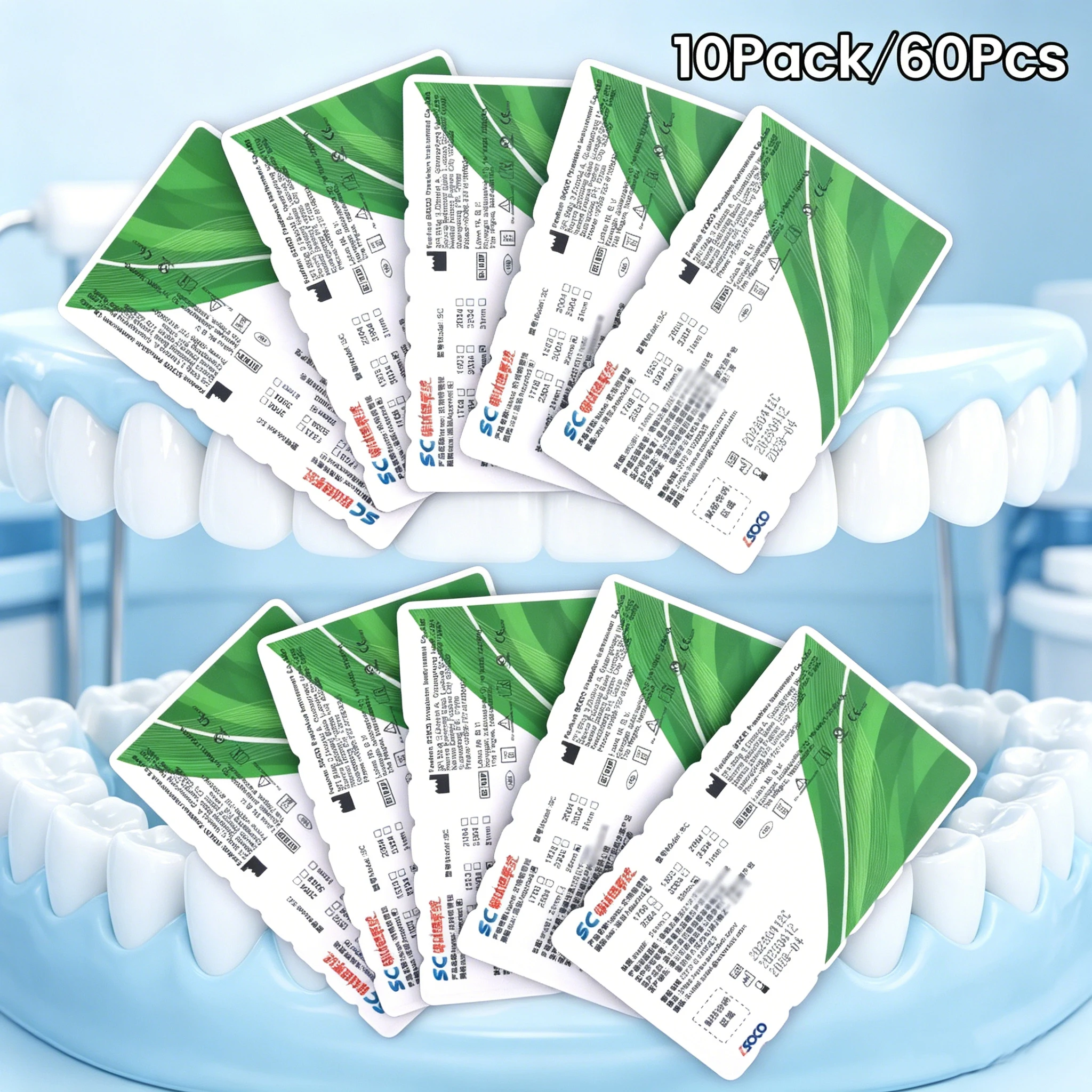 10Pack (60pcs) SOCO COXO Gold Dental Ni-Ti Root Canal SC Files Rotary File Dental Open End Files/Unclogging Files/Shaping