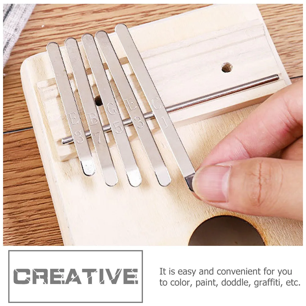

1Set Wooden Thumb Piano DIY Kalimba Material Blank Painting Finger Musical Instrument for Beginners DIY Kalimba Material