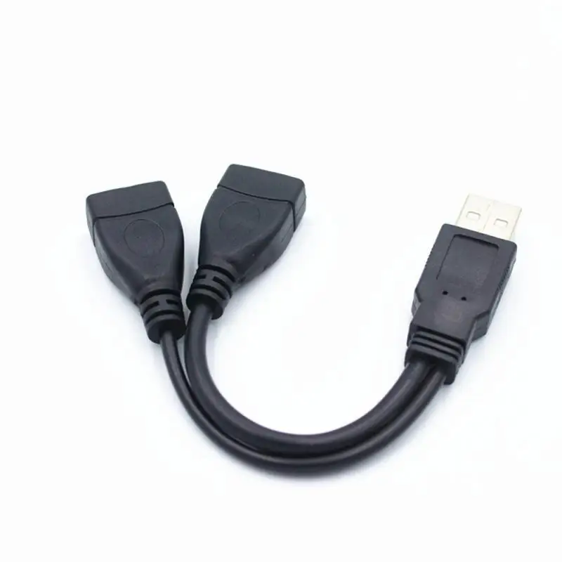 5/3/1 Pcs One-to-two USB Head Transfer Cable For Car Splitter, One Male And Two Female Charging Data Extension Cable