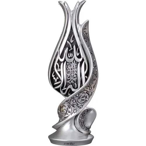 Graceful Tulip Tevhid Boytu Medium Size Silver Sculpture