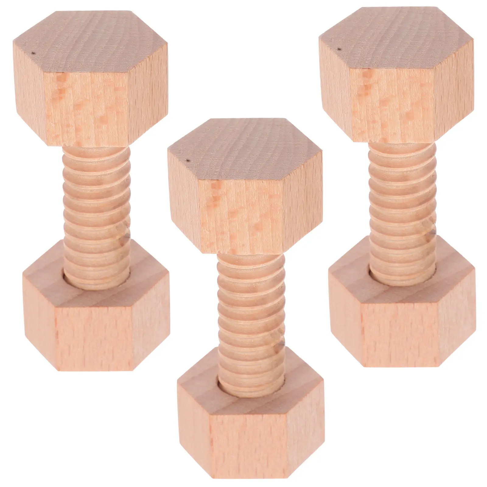 1 Set Wooden Screw For Toddlers Fine Motor Skills Development Safe Educational Mini