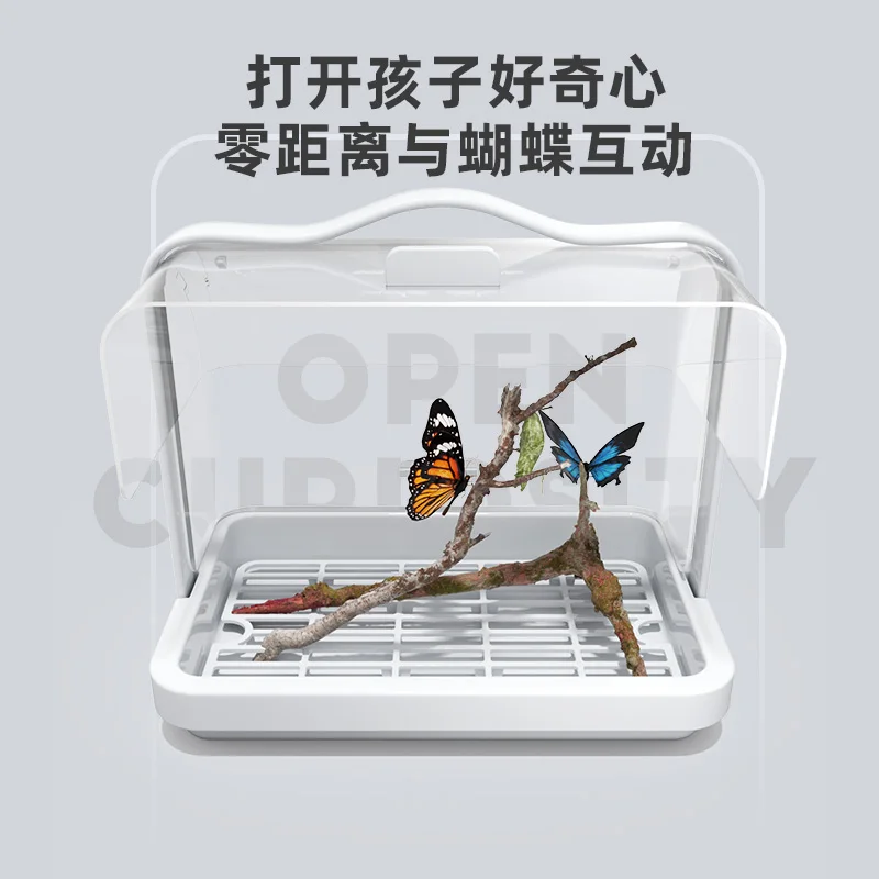 PR Butterfly Observation Breeding Box Cage Can Hatch Pupal Egg Breeding Pet Cage Larvae Mantis Insects Large Cage