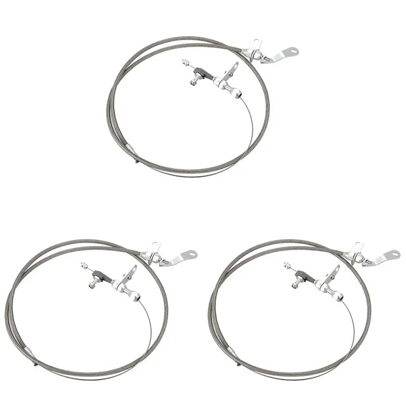 3X Car Gas Accelerator Cable Kick Down Cable Transmission Kickdown Trans C-4 Detent For Ford C4 Mustang F150 Ranchero-A08Q