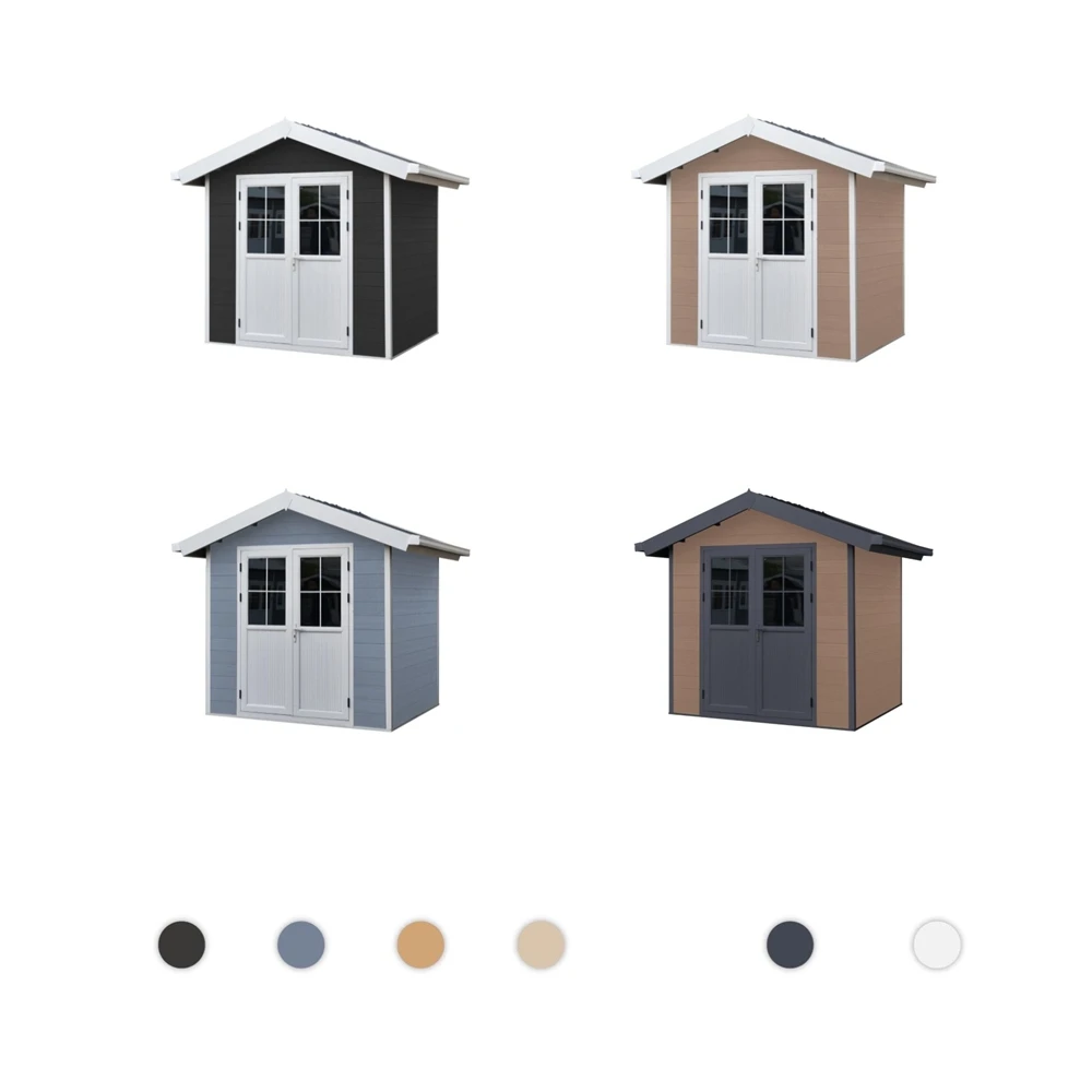 

Portable plastic outdoor shed garden building waterproof practical PE tool house