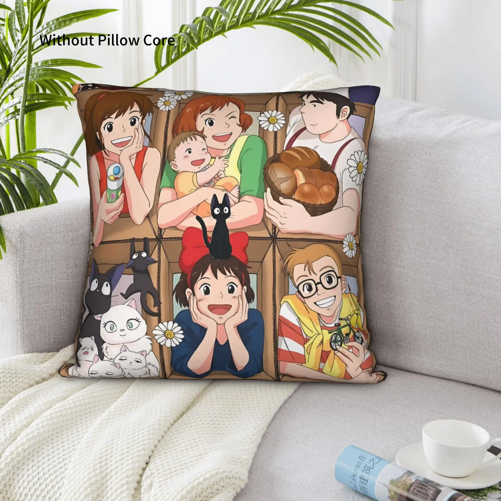 1PC Anime Kikis Delivery Services Pillow Case Home Decor Items Double-Sided Printing  Sofa Cushion Bedroom Bedside Pillow