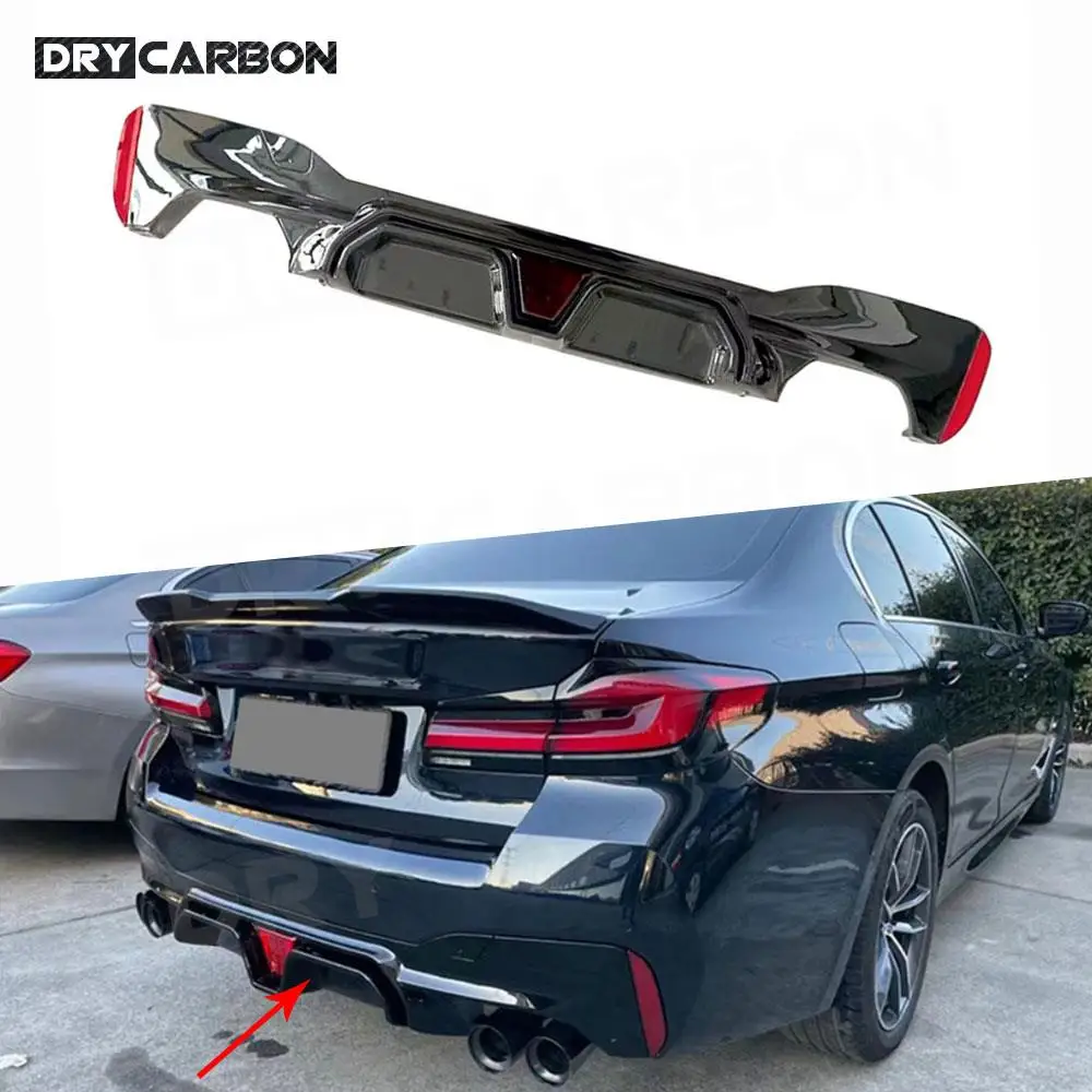 

Gloss Black Rear Bumper Diffuser Lip For BMW 5 Series G30 G38 Sedan 2017-2019 Rear Diffuser Splitters Spoiler