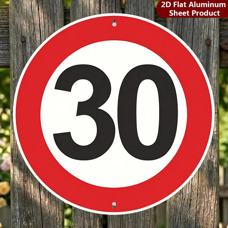 2D Flat, 1pc, Speed Limit Decorative Sign Driving Safety Plaque Traffic Regulation Perfect for Home, Porch, Garden, Cafe, Etc, O