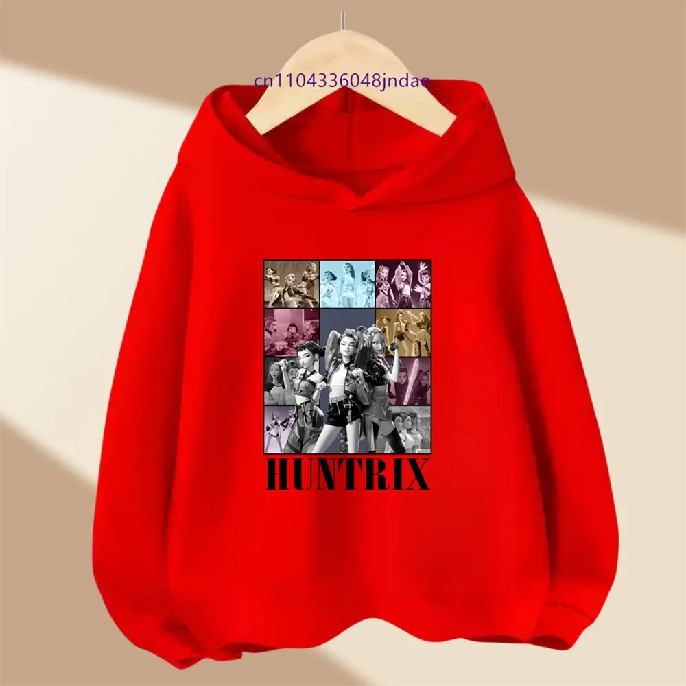 KPop شيطان هنتر رومي الكرتون الفتيات الصبي مقنعين البلوز الدافئة الأطفال الكورية موجة موضة بلايز عادية ملابس الفتيات عادية #1