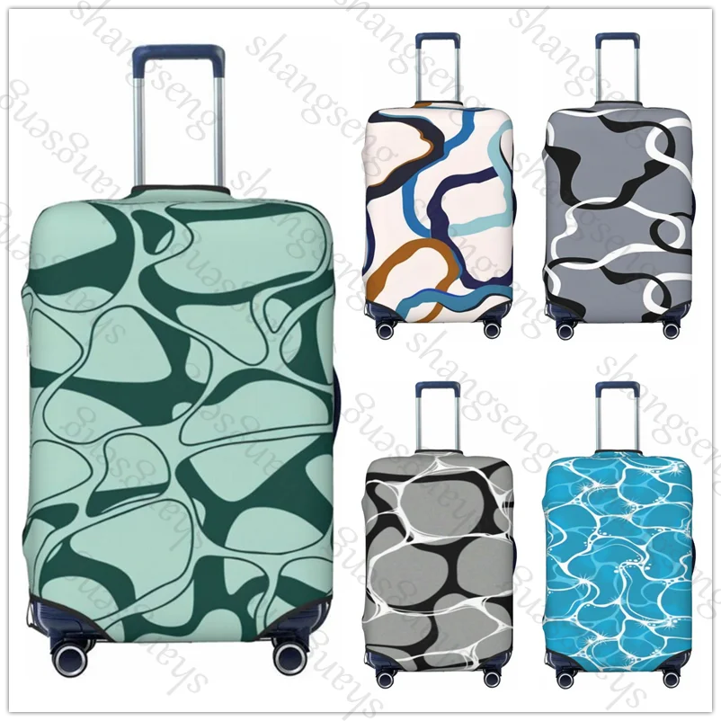 Luxury Irregular Lines Travel suitcase protective case, suitcase cover, elastic protection, washable Luggage cover, 18-32 in