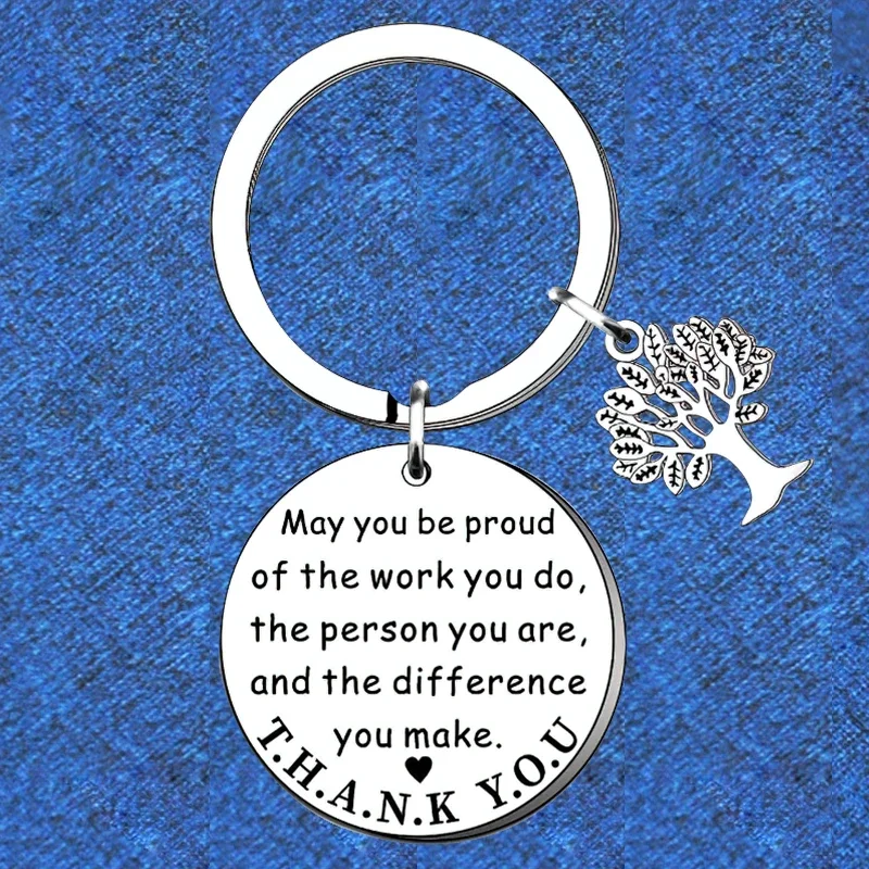 Thank You Coworker Gift Keychain Pendant Metal May You Be Proud of The Work You Do Key Chain Keyring Colleague Appreciation Gift