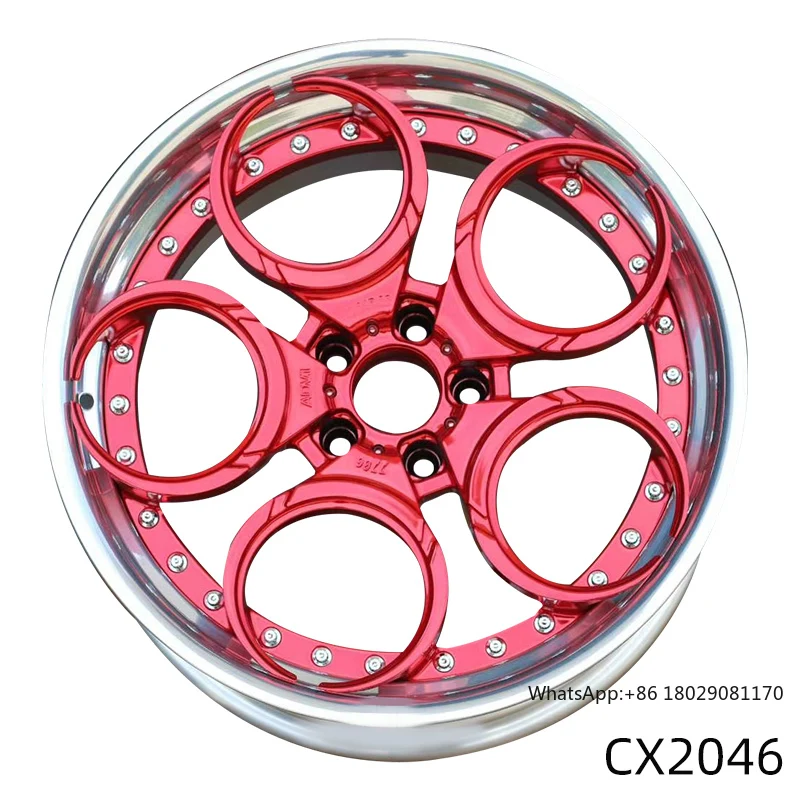 High Performance 2-Piece Forged Wheel Rim Chrome Lip Polished 18 24 Concave Aluminium Alloy 120mm Compatible Infiniti Toyota