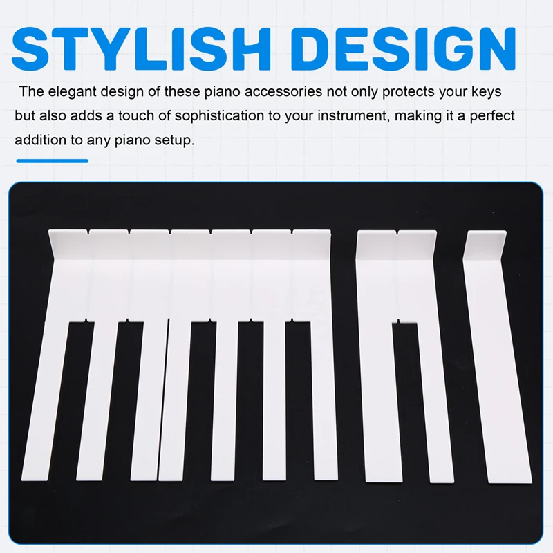 

【MONDAY】Piano Accessories Kit No Side White Keys Leather on the Piece Piano Keys Leather Piano Accessories 51mm