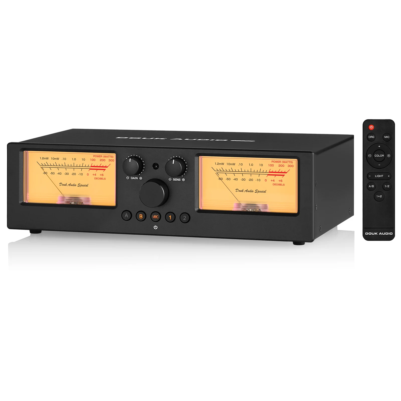 Douk Audio VU3 PRO Amplifier/Speaker Selector with VU Meter 2-IN-2-OUT Switcher Box