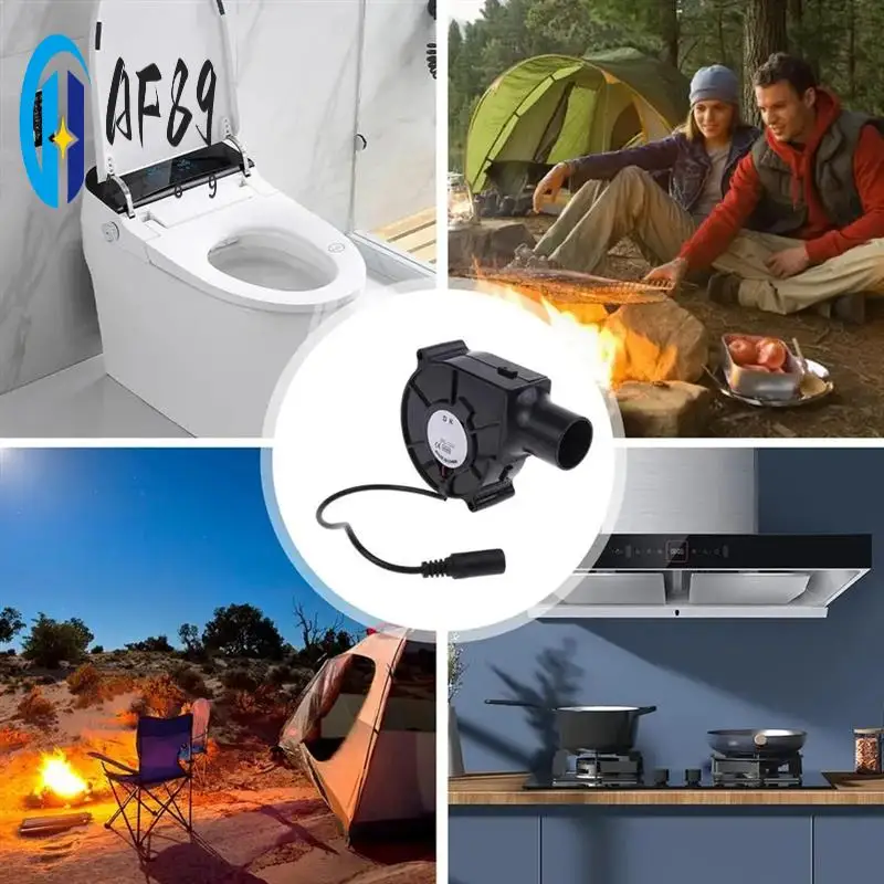 

AF89-EU Plug BBQ Fan Air Blower High Velocity Air Mover Quiet DC Powered Fan Variable Speed Controller Picnic Barbecue Tool