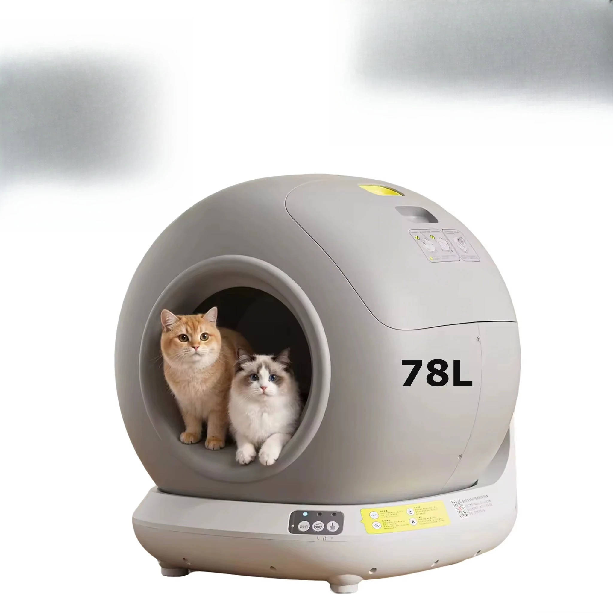 Smart Litter Box App Fully Automatic Poop Scooping Pet Toilet Extra-Large Anti-Splash Enclosed Non-Stick Bottom for