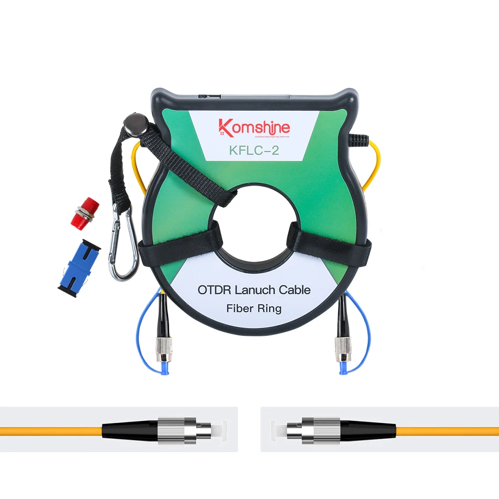 Mini KomShine SM OTDR Launch Cable Ring Singlemode G652D OTDR Dead Zone Eliminator, OTDR Launch Cable Box ,Fiber Rings for 200m