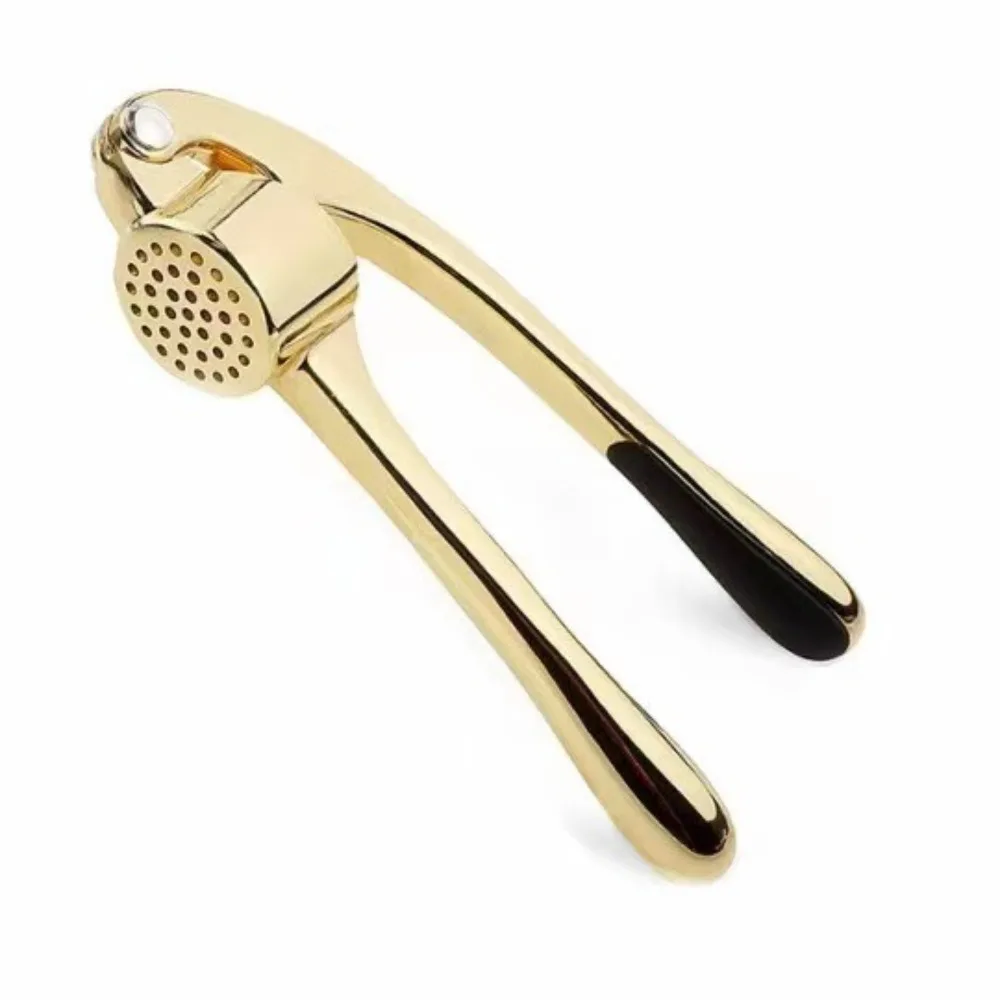 

Ergonomic Handle Kitchen Garlic Press Manual Easy Squeeze Garlic Mincer Tool Handheld Zinc Alloy Garlic Masher