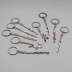 Demon Anime Slayer Metal Sword Keychain, Cosplay -Schmuck, Anhängerwaffe, Kimetsu Non Yaiba, Kamado Tanjirou, Nezuko, Shinobu 6 Hauptverkäufe Tanjiro Kamado Ohrringe - №3