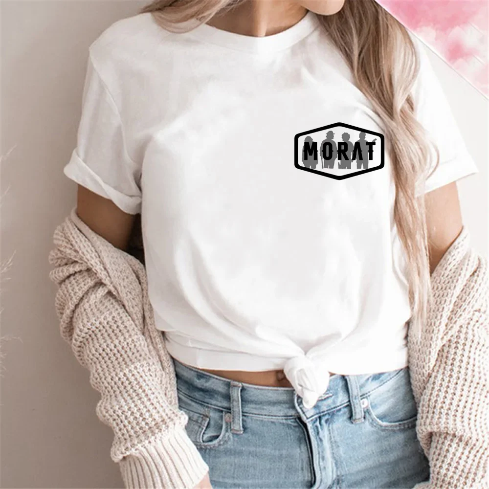 Morat Retro 2024 T-shirt Women's Comic Loose Casual Large Size T-shirt Women's Street Clothing