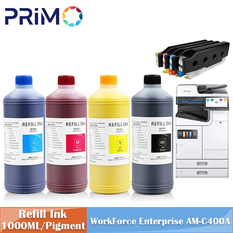 

T08N1 T08N2 T08N3 T08N4 High Quality Refill Pigment Ink 1000ML for Epson WorkForce Enterprise AM-C400A AM-C400A AM C400A